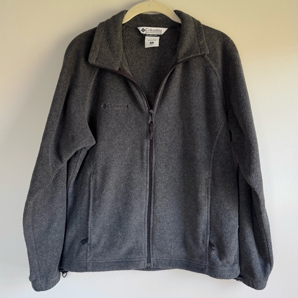 Columbia Gray Performance Jacket Lightweight Zip-Up